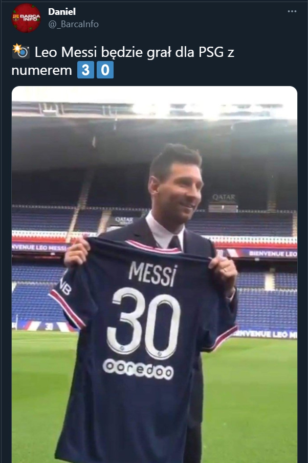 ZNAMY NUMER LEO MESSIEGO W PSG!